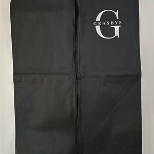 Black Garment Bag with White Logo